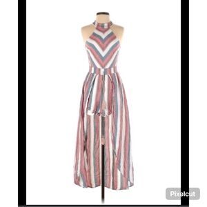 Crystal Sky stripe jumpsuit & romper size 5